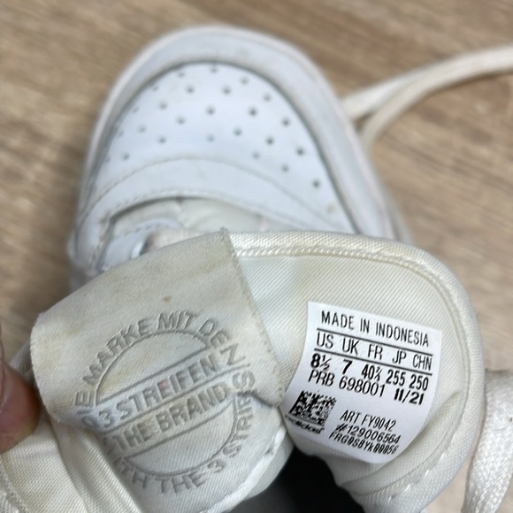 Adidas Forum Bold Sneakers Triple White Basketball 80’s Retro Athletic Size 8.5 - Picture 9 of 12